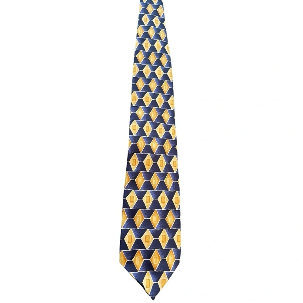 💙💛NWT Marks & Spencer Blue and Gold Geometric Tie.